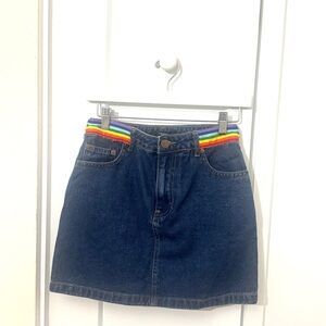 Forever 21 Blue A-Line Mini Skirt Casual